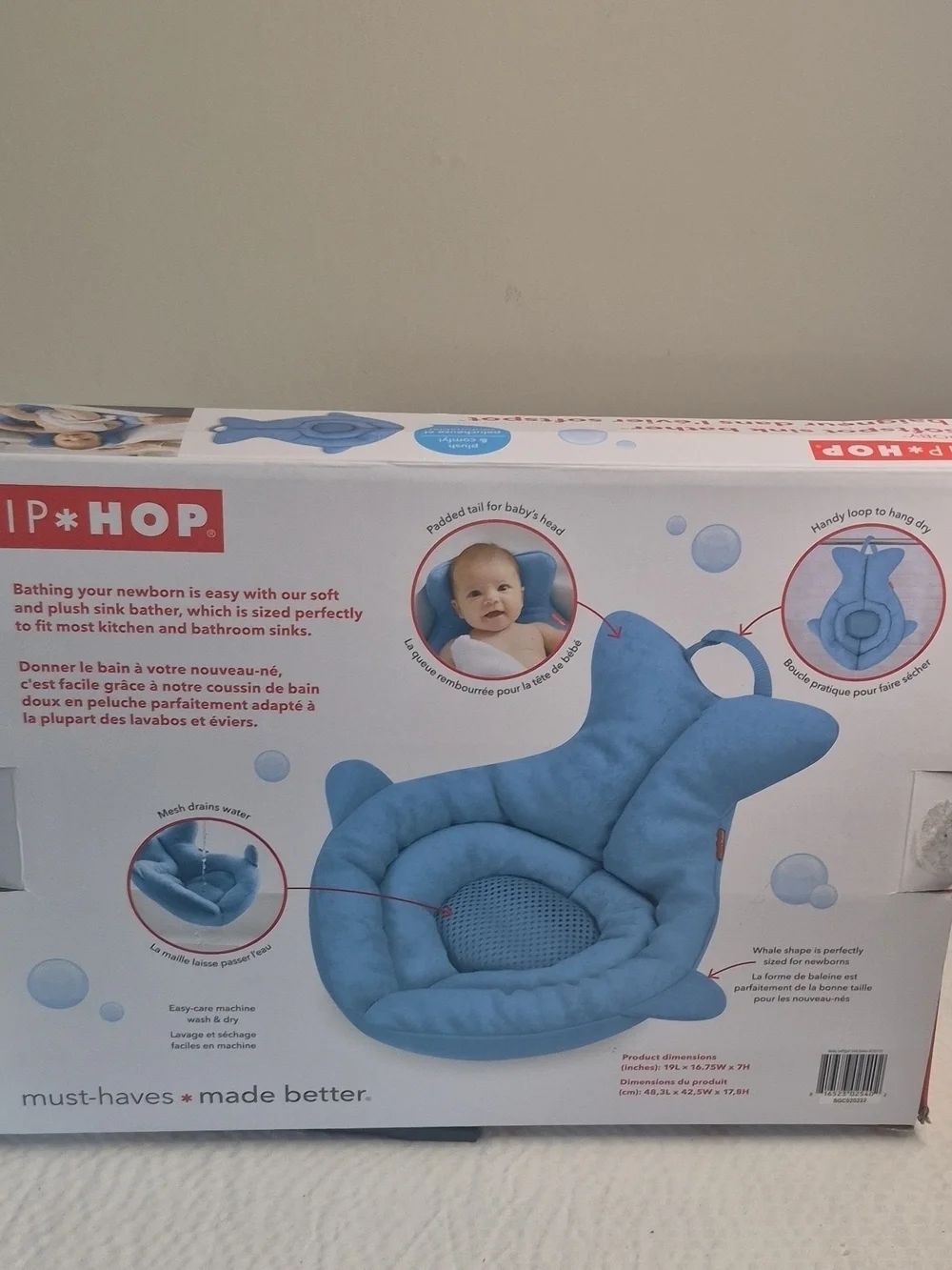 Skip Hop Moby SoftSpot Sink Bather Bath Support Cushion, Blue 0-6m